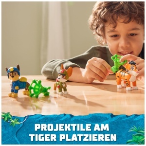 Set Figurine PAW PATROL Jungle Pups - Chase si Tracker cu Tigru, 5 cm - Img 4