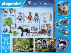 Set Figurine PLAYMOBIL Novelmore 71484 Transport cu Aur, pentru copii de la 4 ani - Img 5