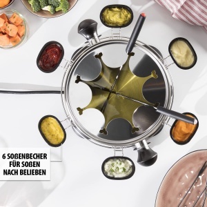 Set fondue Tristar FO-1109, 1.3L, 1400W, 8 persoane, otel inoxidabil - Img 4
