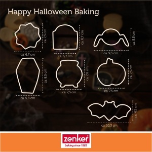 Set forme de copt Zenker Halloween 7 piese inox usor de curatat - Img 5