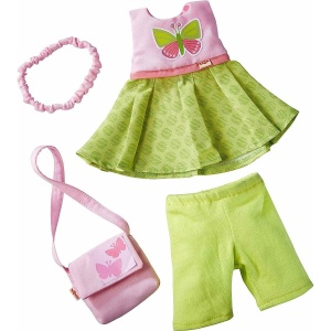 Set haine papusi HABA 304253 4 piese model fluture pentru papusi 30 cm