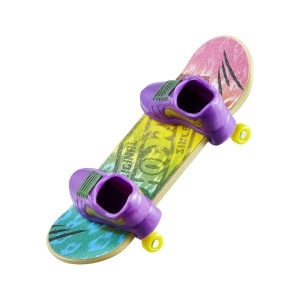 Set Hot Wheels Skate cu Fingerboard, Pantofi si Vehicul Metalic, Lila - Img 5