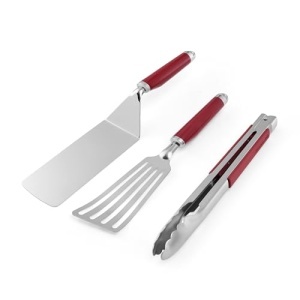 Set KitchenAid pentru Gratar de Interior 3 Piese Rosu Empire Otel Inoxidabil - Img 3