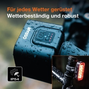 Set Lampa Bicicleta OSRAM LEDsBIKE COMPACT 100, 100 Lux, cu Bremslicht, USB-C - Img 3