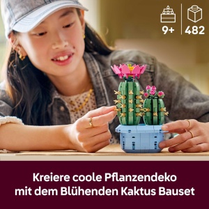 Set LEGO Botanicals 11509 Kaktus Decorativ cu Flori Roz 482 Piese pentru Copii si Adulti - Img 2