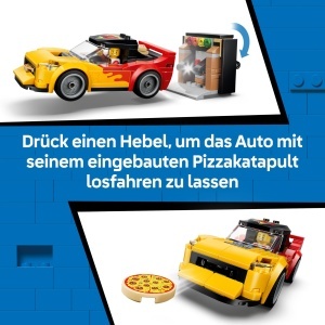 Set LEGO City Pizza cu Vehicule - 60496, 494 piese, 5 minifigurine - Img 7