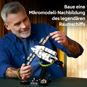 Set LEGO Icons Astronaut 11389 - Raumschiff in Mikromastab, 830 piese, cu Minifigurine - Img 3