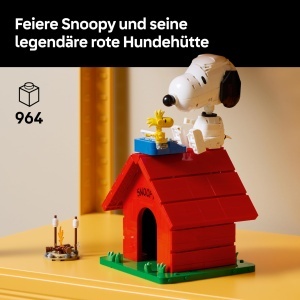 Set LEGO Ideas Peanuts Snoopys Hundehutte, 964 piese, decor retro - Img 2
