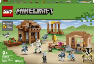 Set LEGO Minecraft - Atacul Magicianului asupra Satului 21596, 607 piese, 11 figurine