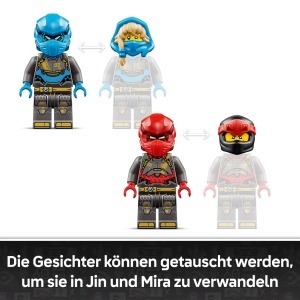Set LEGO NINJAGO Die Zwillings-Titanmechs - 1707 piese, cu 3 minifigurine, pentru copii de la 12 ani - Img 6