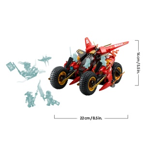 Set LEGO NINJAGO Ninja-Actionflitzer 3-in-1 cu 6 Minifiguri si 561 Piese - Img 8