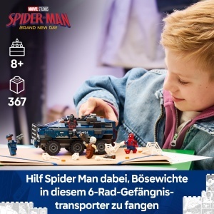 Set LEGO Supereroi Spider-Man cu Vehicul Blindat si 4 Minifigurine, 367 Piese - Img 2