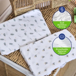 Set lenjerie pat Chicco Bambusfaser 58x110 cm Compatibil Next2Me Forever - Img 3