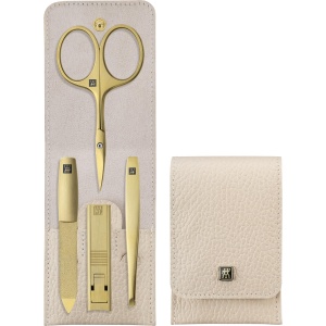 Set Manichiura ZWILLING 4 piese in etui din piele naturala, bej, premium - Img 6