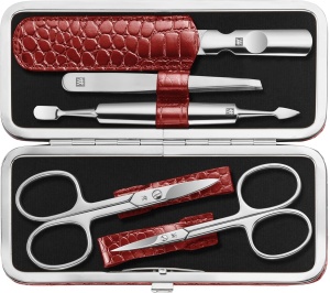 Set manichiura ZWILLING 5 piese, etui din piele naturala, design elegant