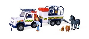 Set masina de salvare animale Simba Feuerwehrmann Sam, cu lumini, figurine si accesorii, 34 cm