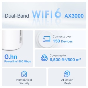 Set Mesh TP-Link Deco PX50, Dualband Wi-Fi 6 AX3000, ideal pentru case mari - Img 3