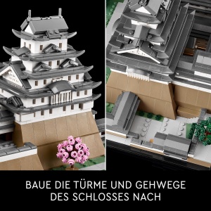 Set model LEGO Architecture Burg Himeji 21060, pentru adulti, cu 4 copaci de cires - Img 3