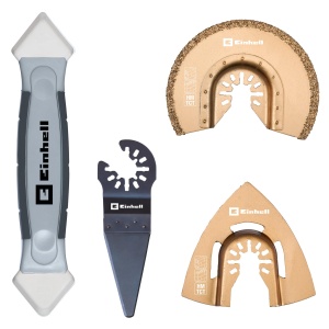 Set multitool Einhell 4 piese Fliesen Starlock pentru flise si silicon