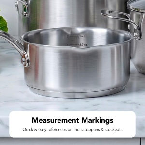 Set Oale din Inox KitchenAid, 3 piese, 162024 cm, Inductie, Argintiu - Img 3