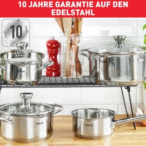 Set Oale Induction Tefal Duetto A705S9, 9 piese, otel inoxidabil, cu capac - Img 2