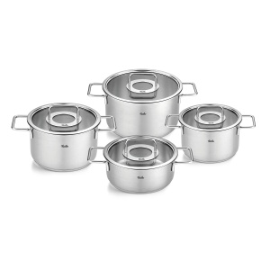 Set oale inox Fissler Pure Collection 4 piese compatibil inductie Made in Germany