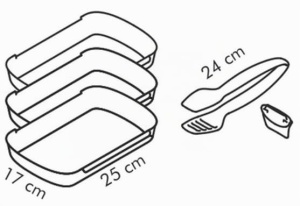 Set Panierschalen Tescoma PRESTO 3 piese cu Zanga, Plastic, Antiderapant - Img 10