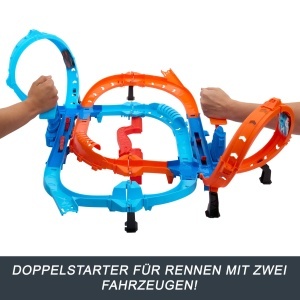 Set pista Hot Wheels Ultra Hots cu 2 masini 164, 2 loopings si 2 zone de crash - Img 3