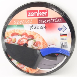 Set Pizzet Zenker 7513, 3 piese, 2 Pizzablechi antiaderente, 1 Schneidheber, Negru - Img 4
