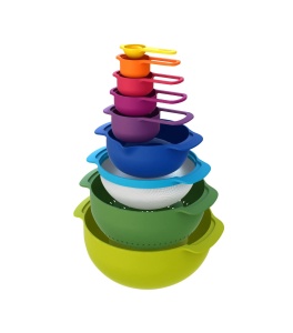 Set preparare alimente Joseph Joseph Nest 9 Plus 9 piese compact multicolor - Img 2