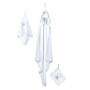 Set prosoape pentru bebelusi Kleine Wolke - 3 piese, Frotee, AlbAlbastru