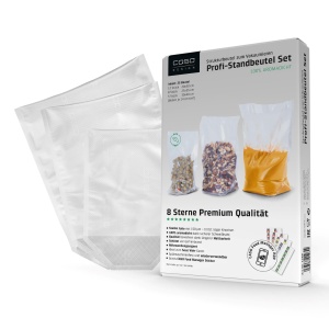 Set pungi CASO Profi Standbeutel 25 bucati BPA-Free rezistent la rupere