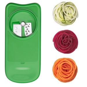 Set razatoare si feliator OXO Good Grips cu taietor spiralat, fabricat din otel inoxidabil gravat - in rosu, verde, portocaliu si galben - Img 9