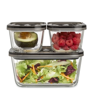 Set recipiente vid CASO VacuBoxx Eco-Set sticla borosilicata BPA-free rezistente la temperaturi ridicate