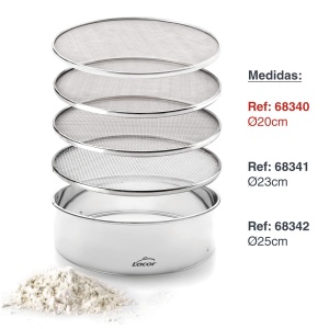 Set sita Lacor 68340 4 site interschimbabile inox argintiu 20 cm - Img 2