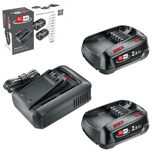 Set Start Bosch 18V - 2x acumulator 2,5Ah si incarcator rapid