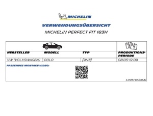 Set stergatoare Michelin Perfect Fit 183H pentru VW Polo 9N3, 530470mm 335mm - Img 2