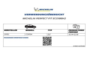 Set stergatoare Michelin Perfect Fit 650400mm 300mm pentru Opel Corsa E 10.14-12.19 - Img 3