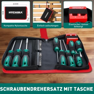 Set surubelnite HYCHIKA, 30 piese, otel CR-V, varf magnetic, maner antialunecare - Img 4