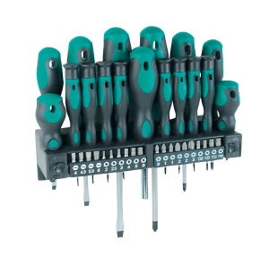 Set surubelnite si biti Bruder Mannesmann M11415 37 piese otel CV maner antialunecare