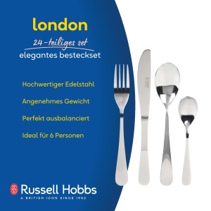Set tacamuri Russell Hobbs BW031302 24 piese otel inoxidabil design elegant si durabil - Img 2