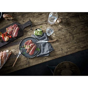 Set tacamuri WMF Ranch 12 piese otel inoxidabil Cromargan manere din lemn de stejar - Img 10