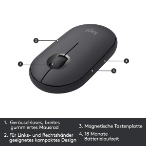 Set Tastatura si Maus Logitech MK470 Slim Combo, Design Compact, Wireless - Img 7