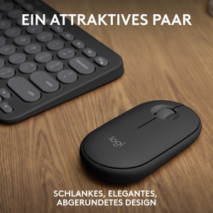 Set Tastatura si Maus Logitech Pebble 2 Combo pentru Mac, Design Slim, Bluetooth - Img 2