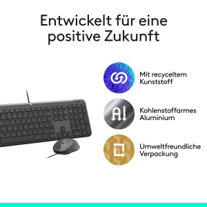Set Tastatura si Maus Logitech Signature Slim MK620, USB-C, Grafit - Img 8