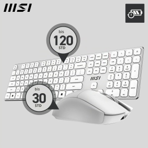 Set Tastatura si Maus MSI Forge K210 Wireless, Alb, 2.4 GHz, Rechargeabil - Img 6