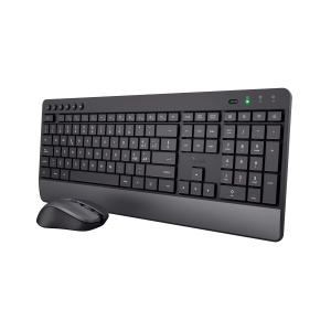 Set Tastatura si Maus Wireless Trust Trezo QWERTY, Recycle, Ergonomic