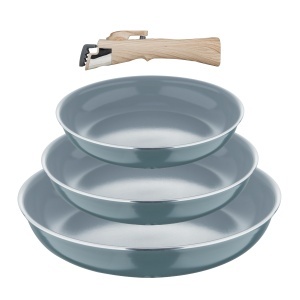 Set tigai BERGNER CLICKCOOK 4 piese (182024 cm), verde, aluminiu reciclabil - Img 1