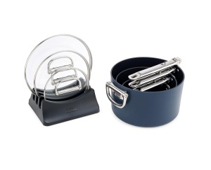 Set tigai Joseph Joseph Space 3 piese, antiaderente, cu manere pliante, inductie - Img 2