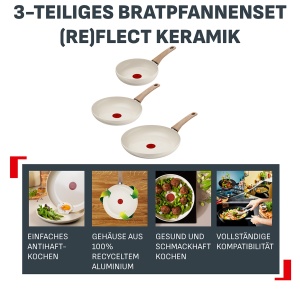 Set tigaie Tefal Reflect On, 202428 cm, antiaderent, reciclabil - Img 2